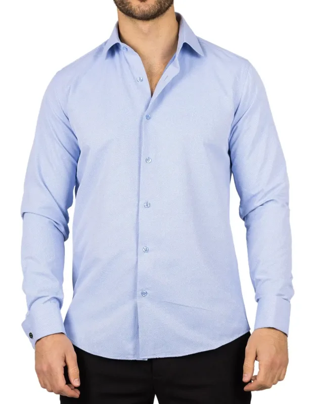 Long Sleeve Regular Fit Double Cuff Twill Oxford Shirt