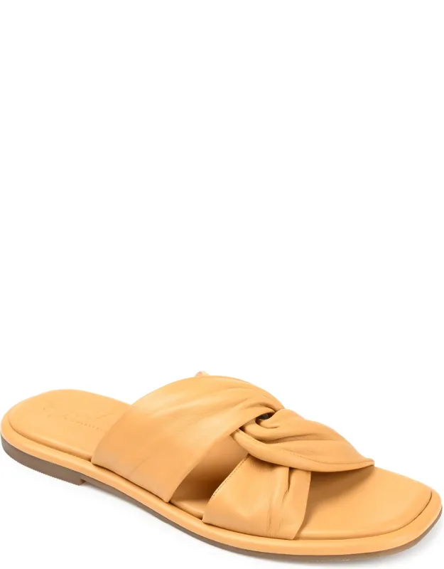 Signature Genuine Leather Slip-on Slide Sandals