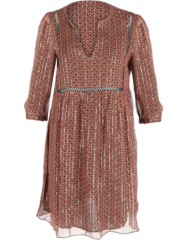 Mesh Sleeves Mini Dress