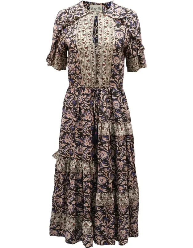 Floral Printed Midi Dress