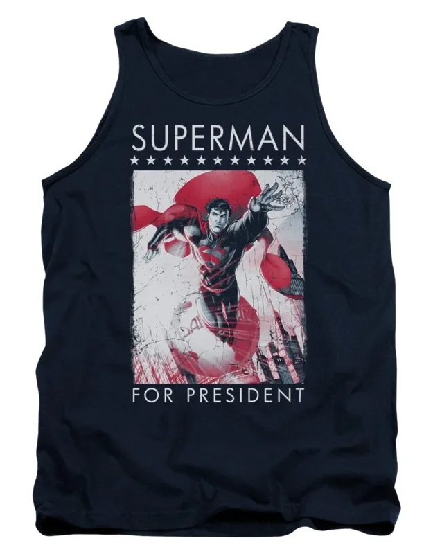 Superman For President Tank Top - 100% Pre-shrunk Cotton, Stylish Design