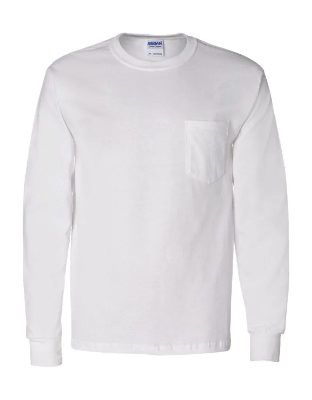 Ultra Cotton Long Sleeve Pocket T-shirt