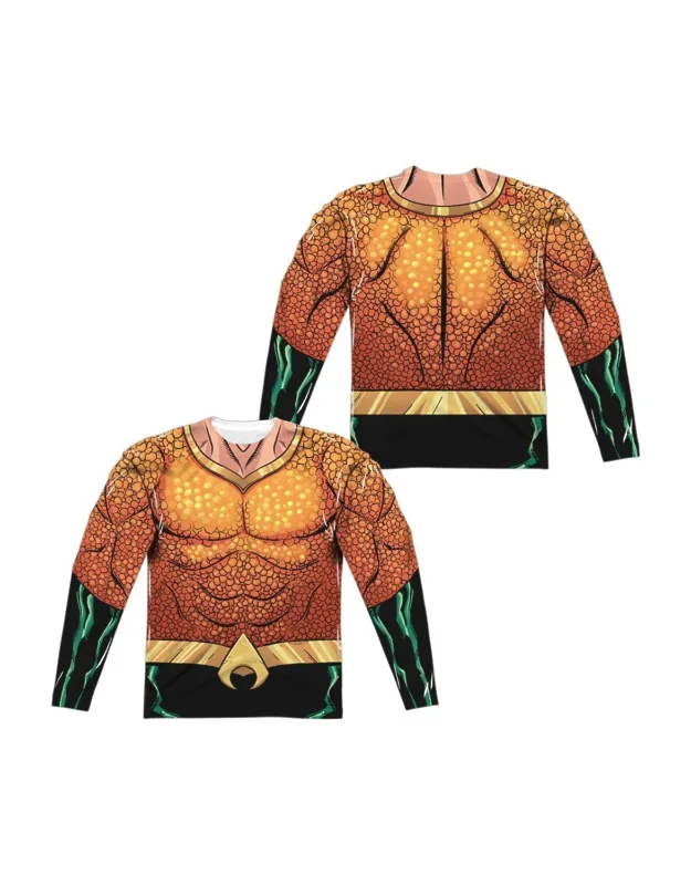 Justice League Of America Aquaman Rebirth Uniform Long Sleeve Tee