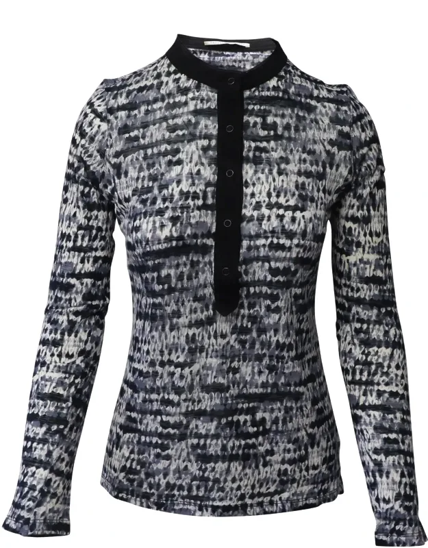 Long Sleeve Printed Blouse