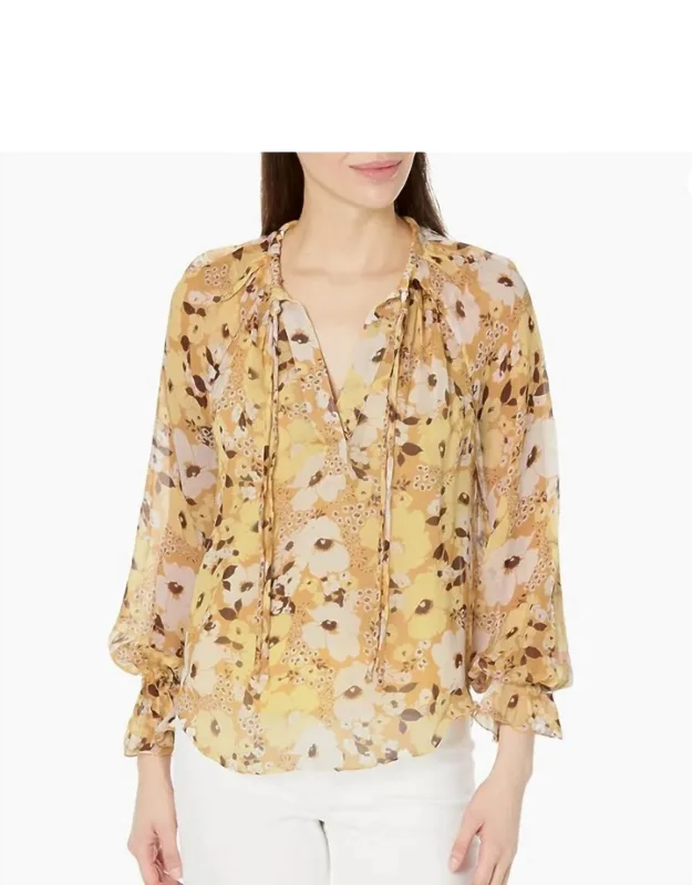 Brigatta Long Sleeve Floral Blouse