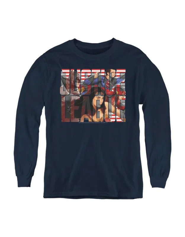 Justice League Movie Rally Long Sleeve Tee