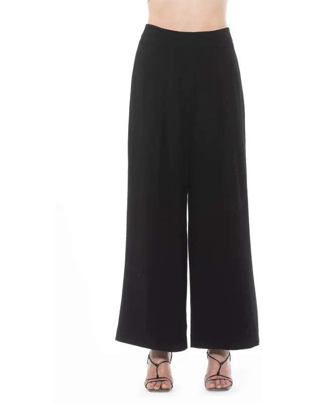 Karl Pants High Waisted Wide Leg