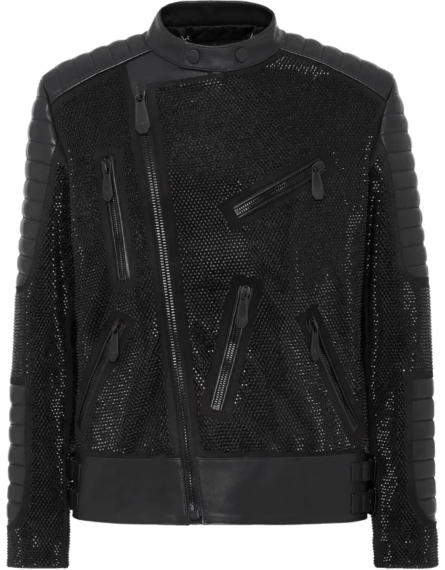 Leather Disco Biker Jacket