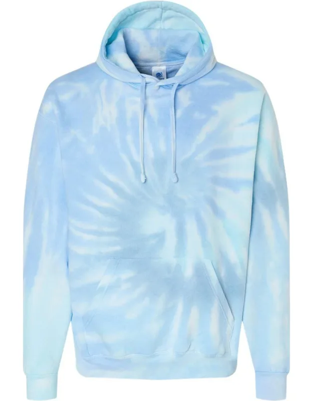 Tie-dyed Hooded Sweatshirt With Double-lined Hood And Pouch Pocket