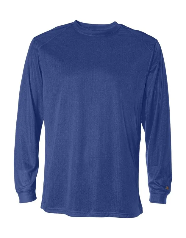 Badger B-core Long Sleeve T-shirt With Moisture Management And Antimicrobial Fabric