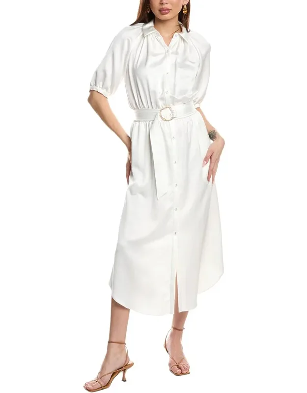 Janiyah Maxi Dress With Puff Sleeves And Elastic Waist