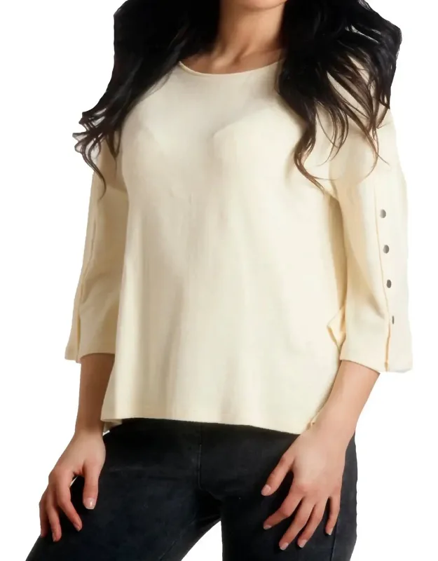 Kashmira 3/4 Button Sleeve Sweater