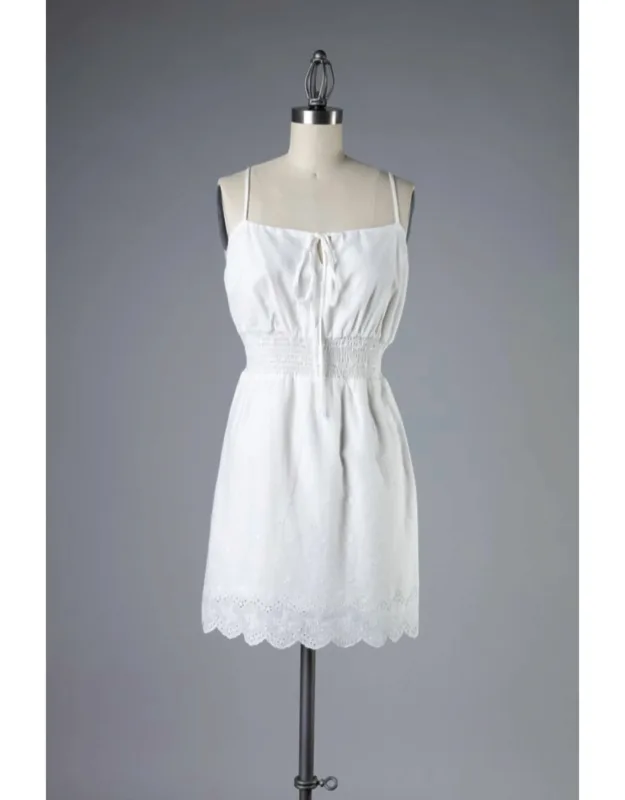 Eyelet Mini Dress