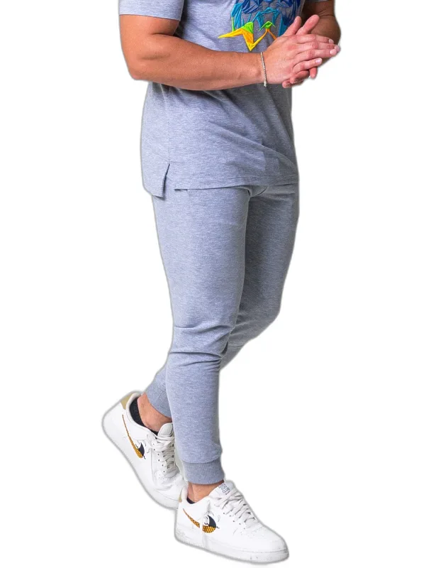 Jogger Pants With Metal Hardware Drawstrings And Ankle Cuffs