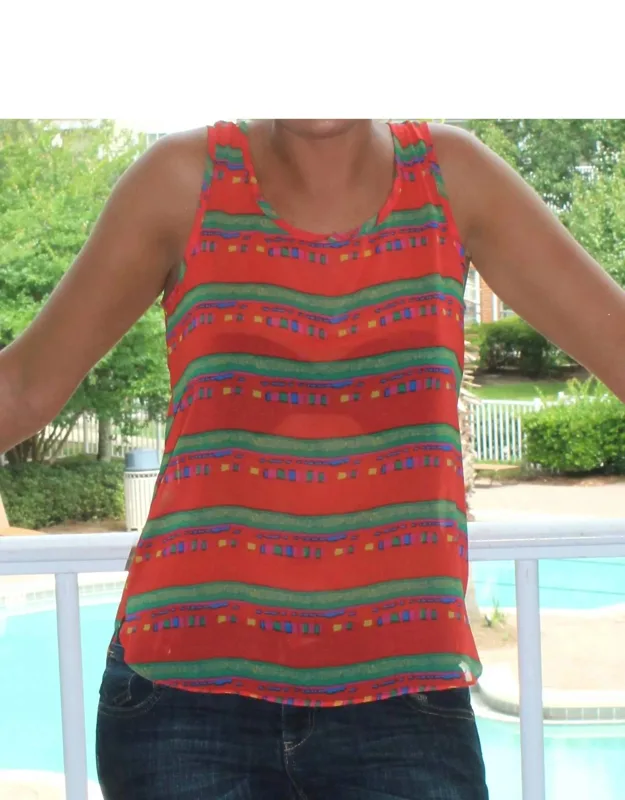 Sleeveless Printed Top