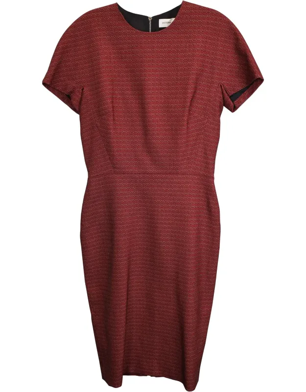 Stretch Jacquard Midi Dress
