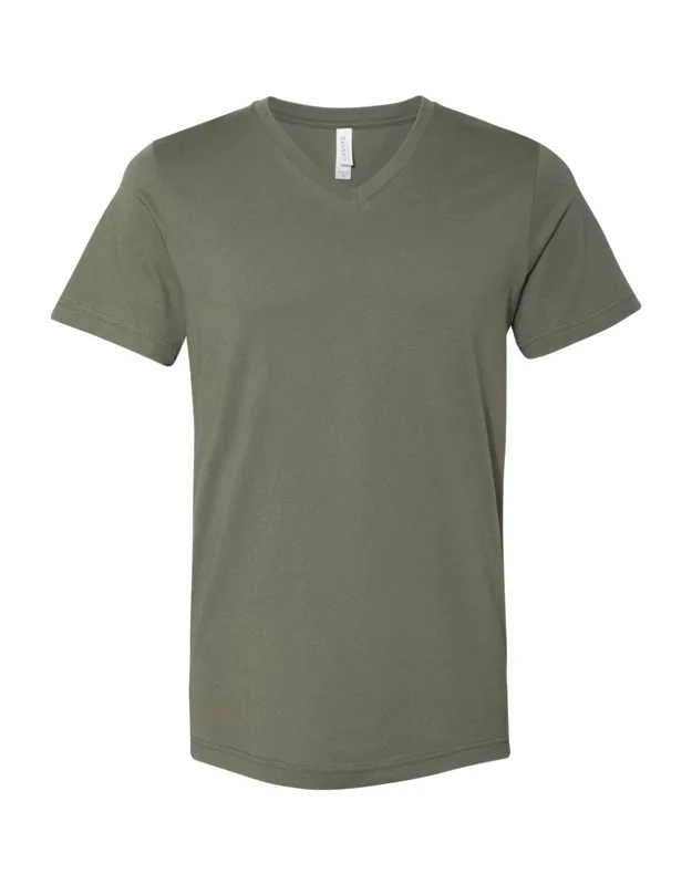 Jersey V-neck Tee, 100% Airlume Combed And Ringspun Cotton, Retail Fit