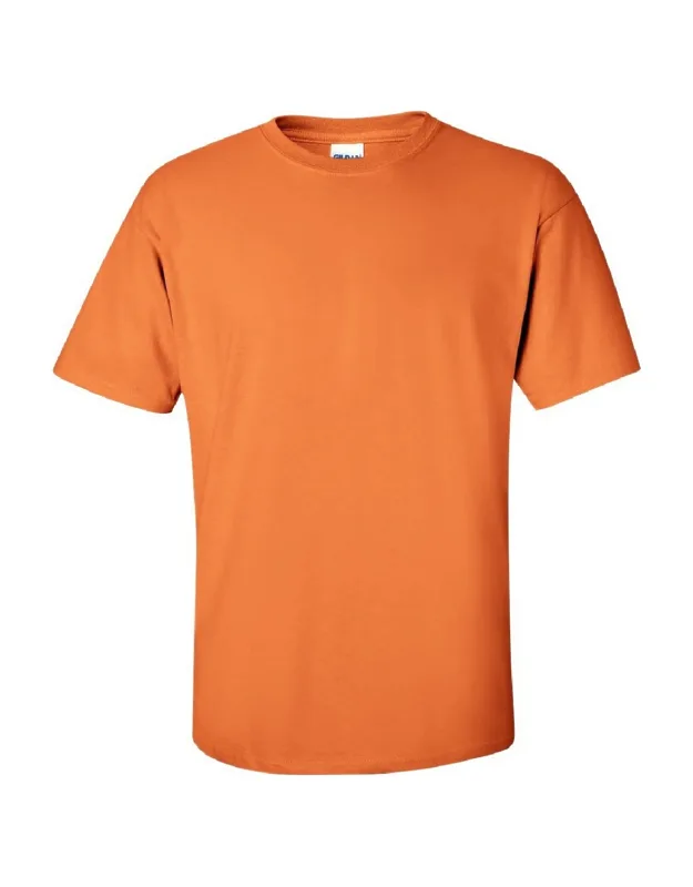 Gildan Ultra Cotton Short Sleeve T-shirt With Seamless Double-needle Collar And Tubular Construction