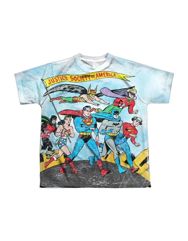 Justice League Of America World Cure Short Sleeve Poly Crew Tee - Stylish For Everyday Wear