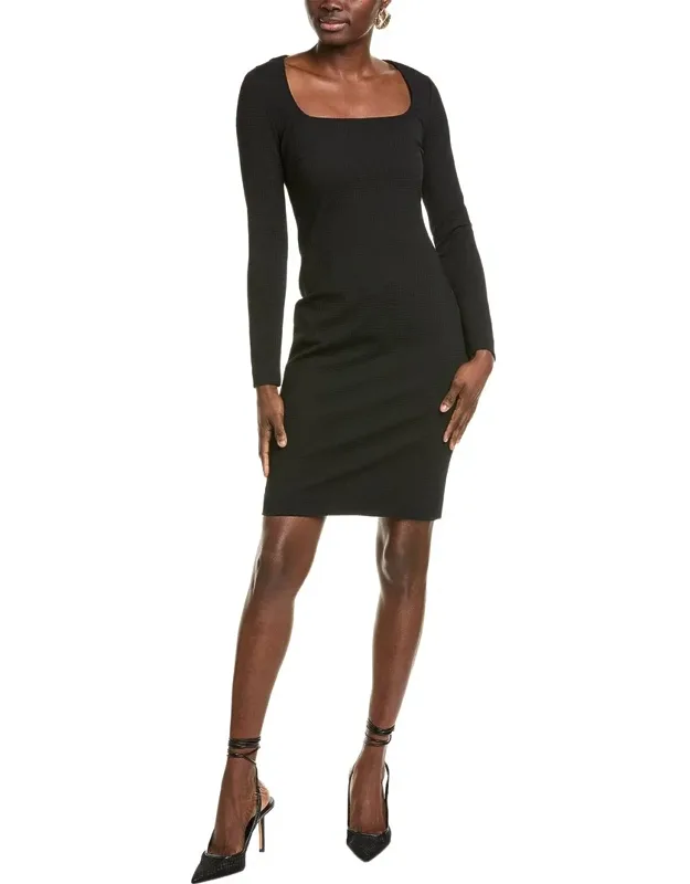 Dineka Sheath Dress With Square Neckline And Back Zipper