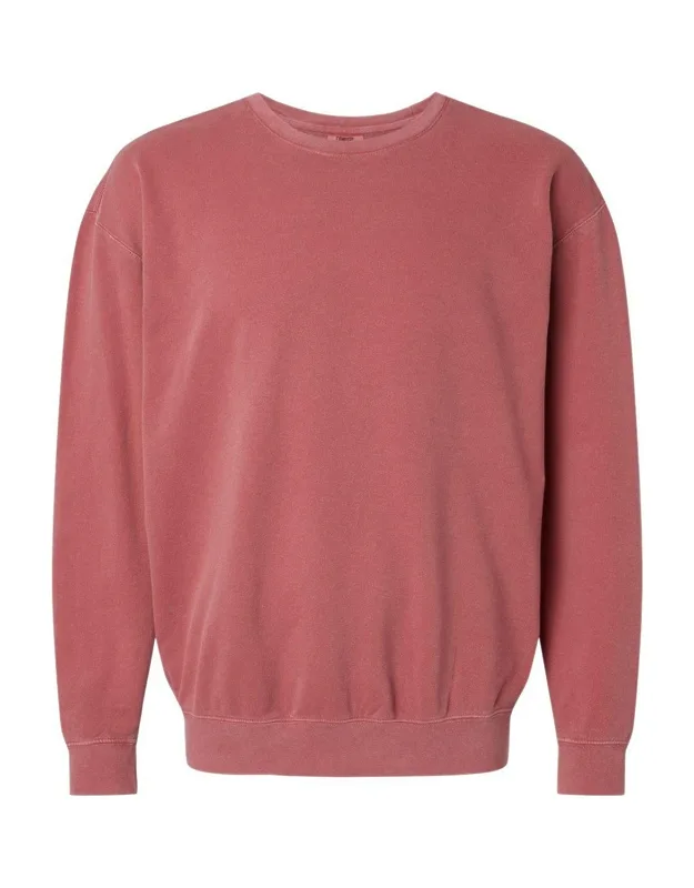 Comfort Colors Garment-dyed Lightweight Fleece Crewneck Sweatshirt, Soft Ring Spun Cotton Fabric, Relaxed Fit