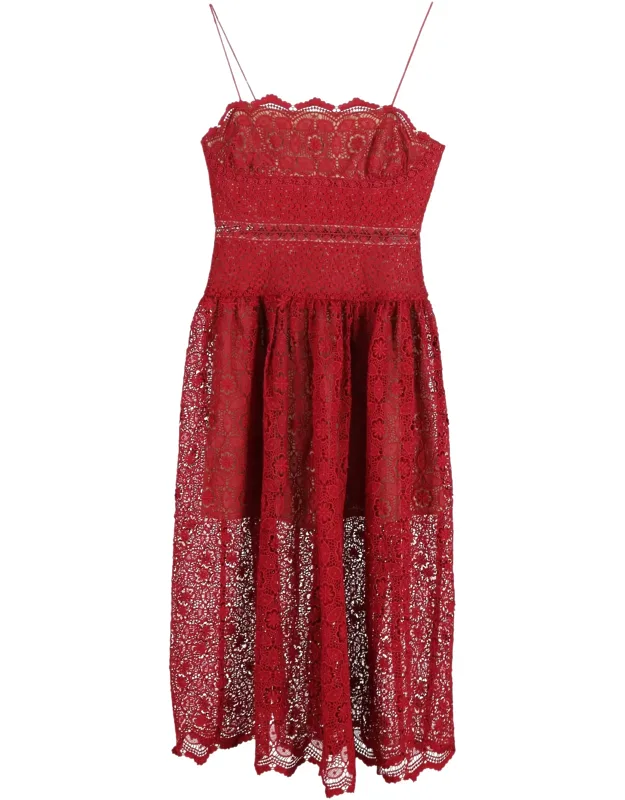 Midi Lace Sleeveless Dress