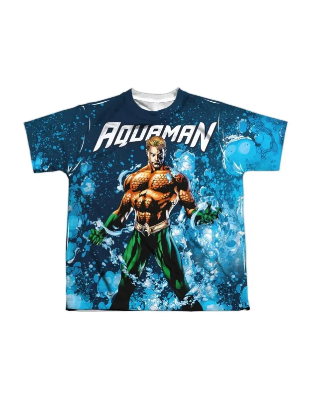 Justice League Of America Bubbles Everywhere Short Sleeve Poly Crew Tee - Stylish For Everyday Wear, 100% Officially Licensed