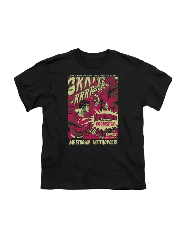 Superman Metropolis Meltdown Short Sleeve Tee - Stylish For Everyday Wear, 100% Cotton