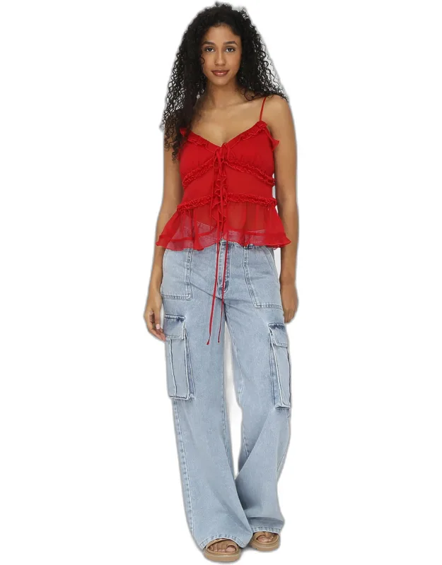 Heart Of Glass Chiffon Camisole