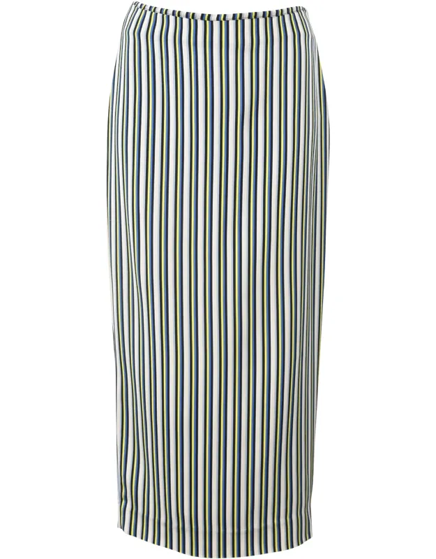 Striped Midi Length Skirt