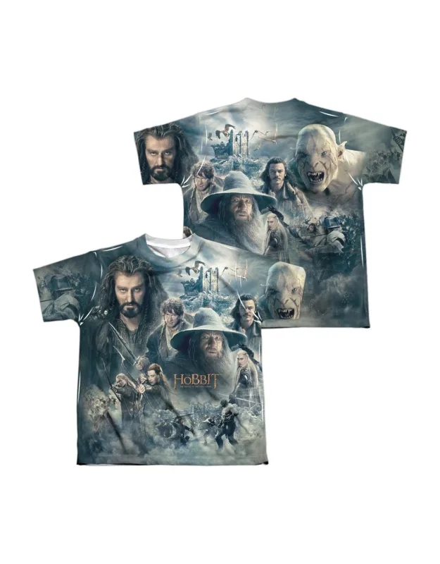 Hobbit Epic Poster (front/back) Short Sleeve Poly Crew Tee