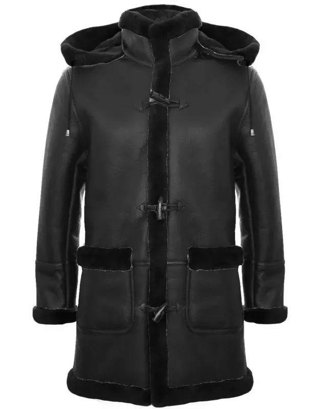 Shearling Sheepskin Duffle Coat