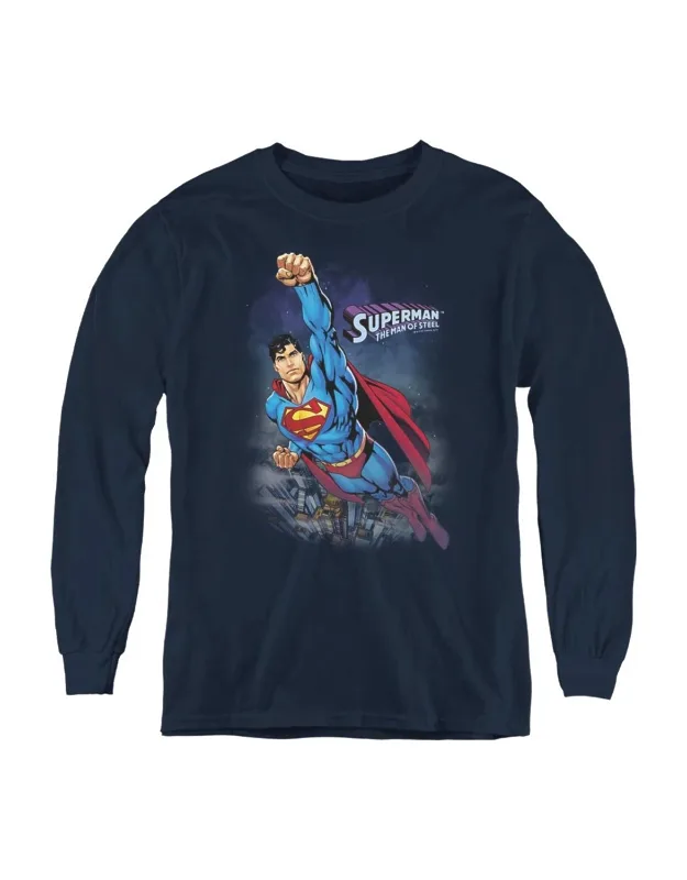 Superman Twilight Flight Long Sleeve Tee