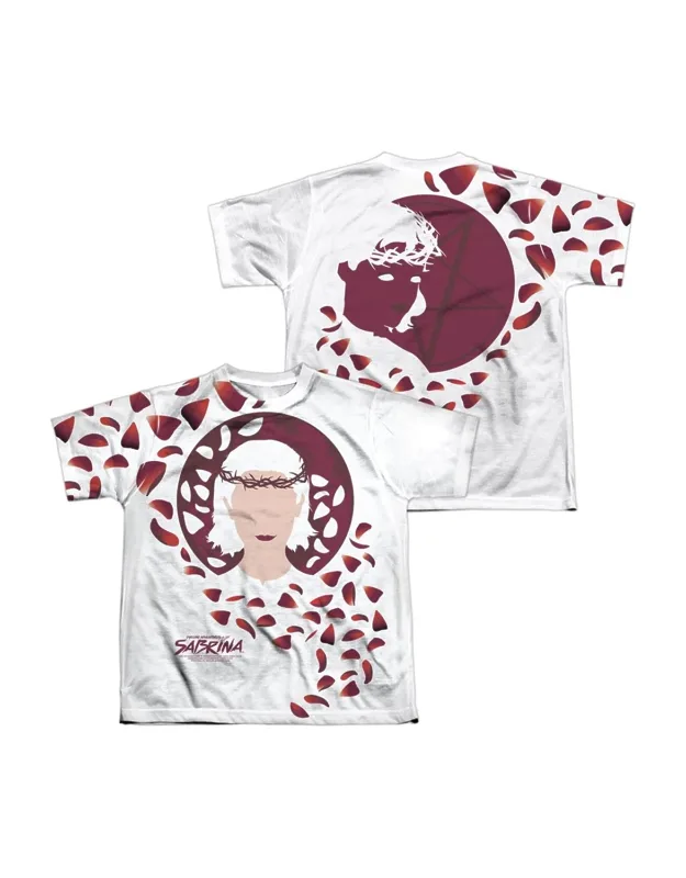 Chilling Adventures Of Sabrina Crown Of Thorns (front/back Print) Short Sleeve Poly Crew Tee / T-shirt - Stylish Easy Wear