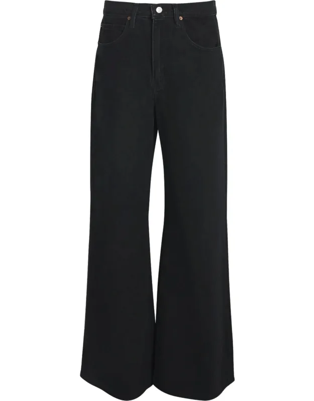 Frame Easy Wide Flare Jeans, High-rise, Flared Hem
