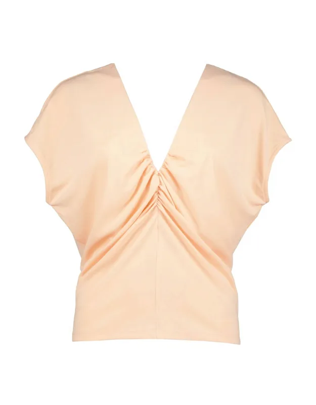 Ruched Deep V Tee