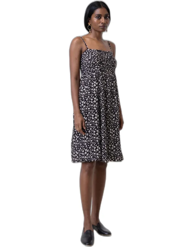 Ruched Strappy Mini Floral Dress