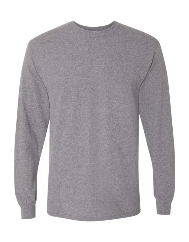 Gildan Dryblend Long Sleeve T-shirt With Moisture Management Properties And Classic Fit