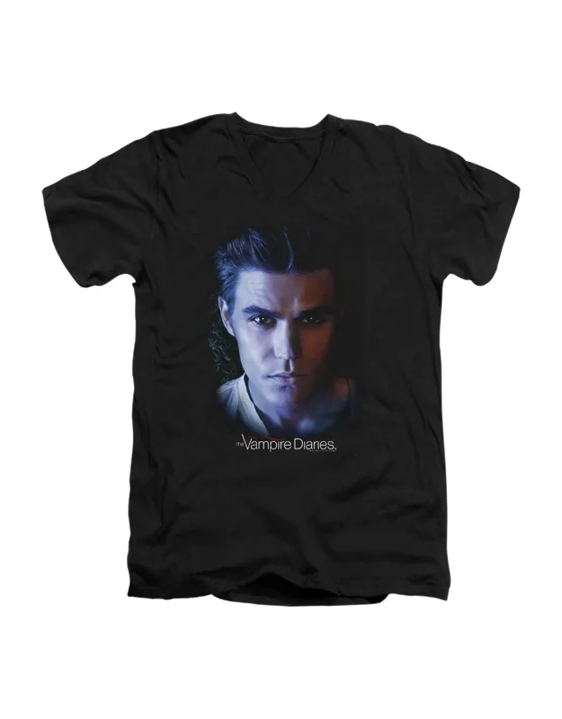 Vampire Diaries Short Sleeve Adult V Neck Tee / T-shirt - Stylish Easy Wear