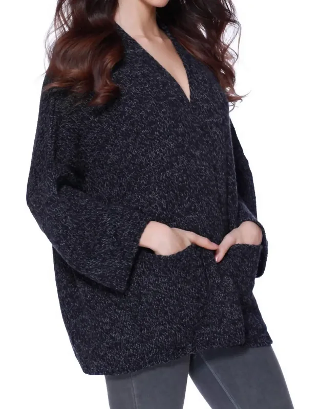 Short Open Cardigan With Pockets