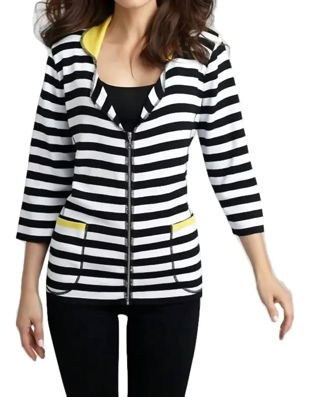 Colorblock Striped Cardigan