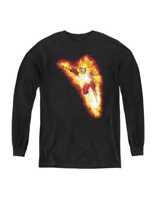 Justice League Of America Firestorm Blaze Long Sleeve Tee
