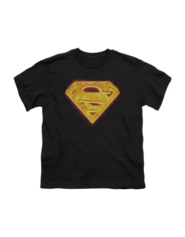 Superman Hot Steel Shield Short Sleeve Tee - Stylish Everyday Wear, 100% Cotton