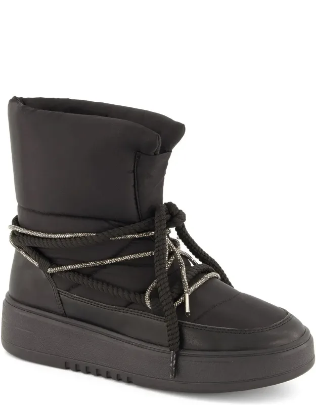 Andrea Winter Boots With Double Lace Design And Anti-slip Sole