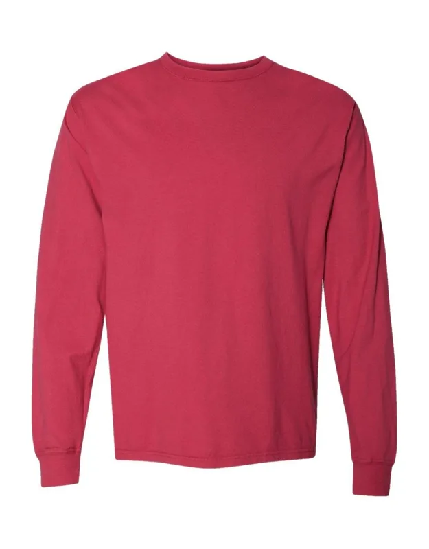 Comfortwash Long Sleeve T-shirt 100% Ringspun Cotton, Double-needle Coverstitched