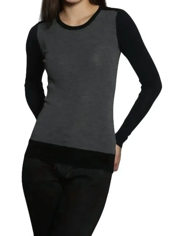 Skinny Rib Crew Pullover