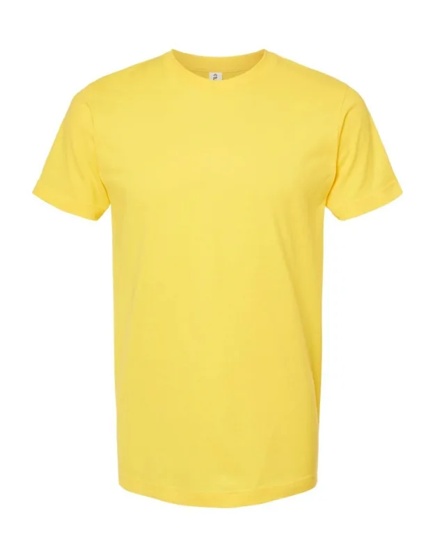 Fine Jersey T-shirt - 4.5 Oz. Pre-shrunk 100% Ringspun Cotton, Ribbed Crewneck Collar