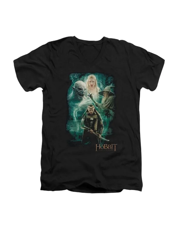 Hobbit Elronds Crew Short Sleeve V Neck Premium Cotton T-shirt