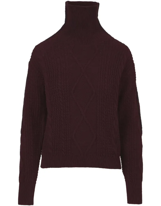 Kimberley High Neck Torsade Sweater