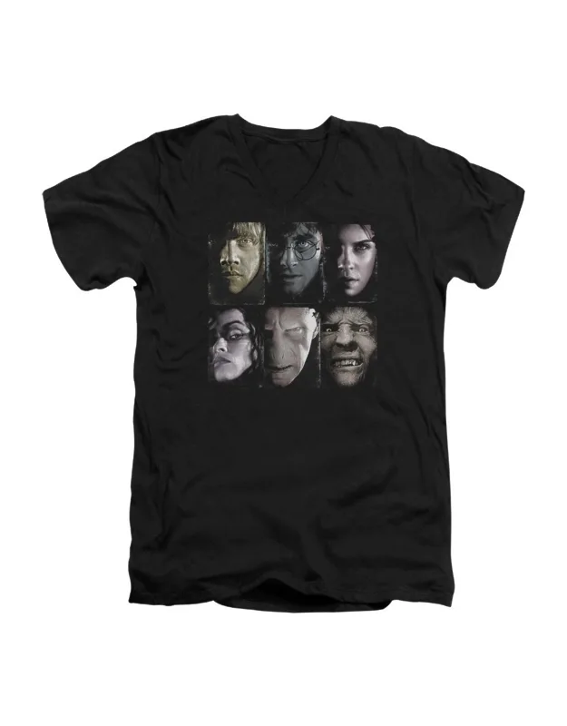 Harry Potter Horizontal Heads V Neck Premium Cotton T-shirt